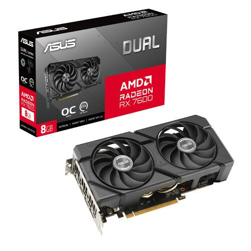 TARJETA DE VIDEO ASUS RADEON RX7600 /PCIE X16 4.0 /8GB GDDR6 /HDMI /3XDP /ESTANDAR /GAMA MEDIA TARJETA DE VIDEO ASUS RADEON RX7600 /PCIE X16 4.0 /8GB GDDR6 /HDMI /3XDP /ESTANDAR /GAMA MEDIA